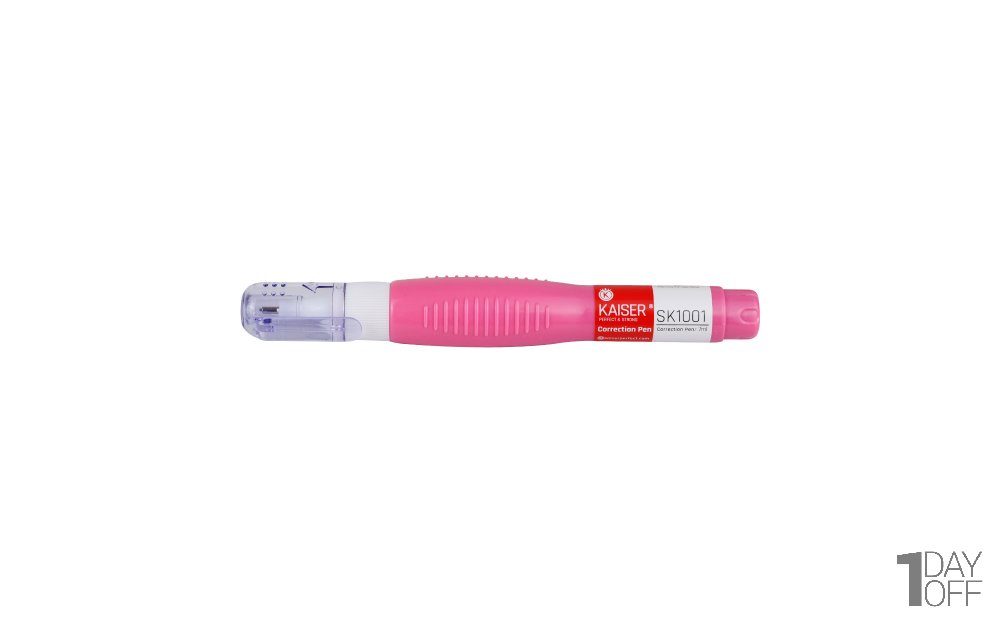 غلط‌گیر قلمی کایزر (KAISER) رنگ صورتی مدل SK1001 مقدار 7 میلی‌لیتر