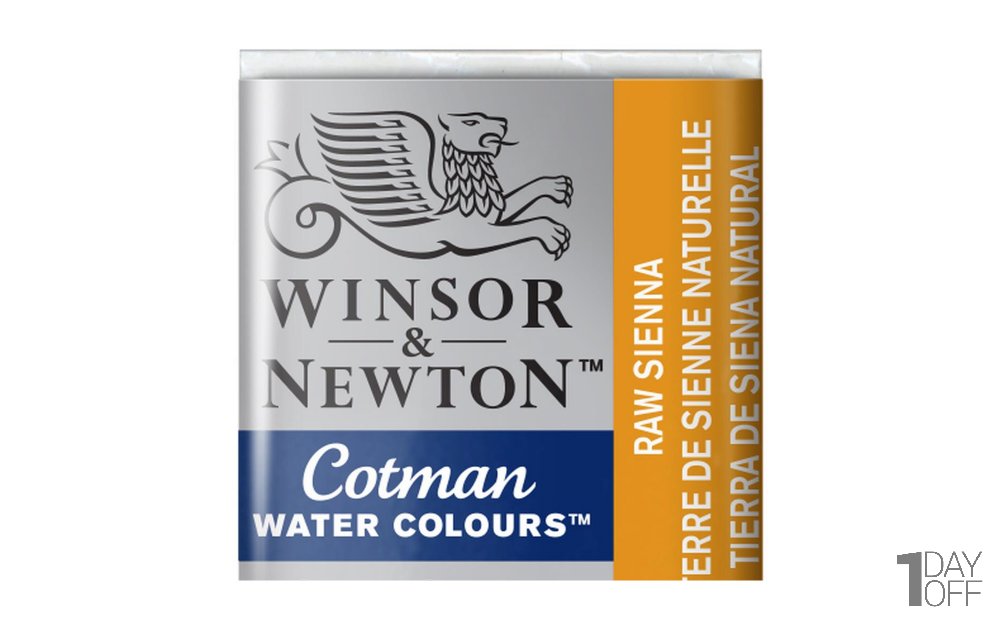 قرص آبرنگ وینزور (Winsor) سری Cotman رنگ RAW SIENNA