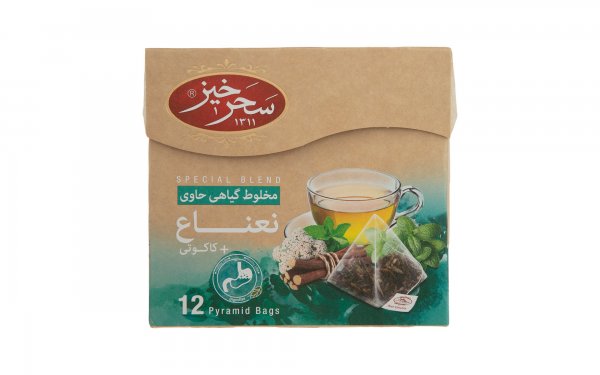 دمنوش نعناع و کاکوتی سحرخیز بسته 12 عددی