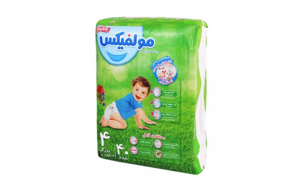 پوشک کامل بچه مولفیکس سایز 4 بسته 40 عددی