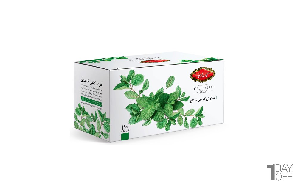 دمنوش کیسه‌ای نعناع گلستان بسته 20 عددی