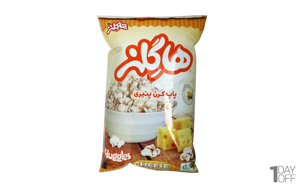 پاپ‌کرن پنیری هاگلز مقدار 25 گرم