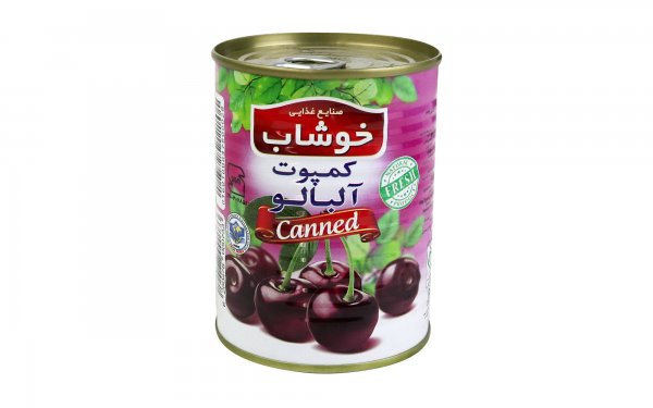 کمپوت آلبالو خوشاب مقدار 350 گرم