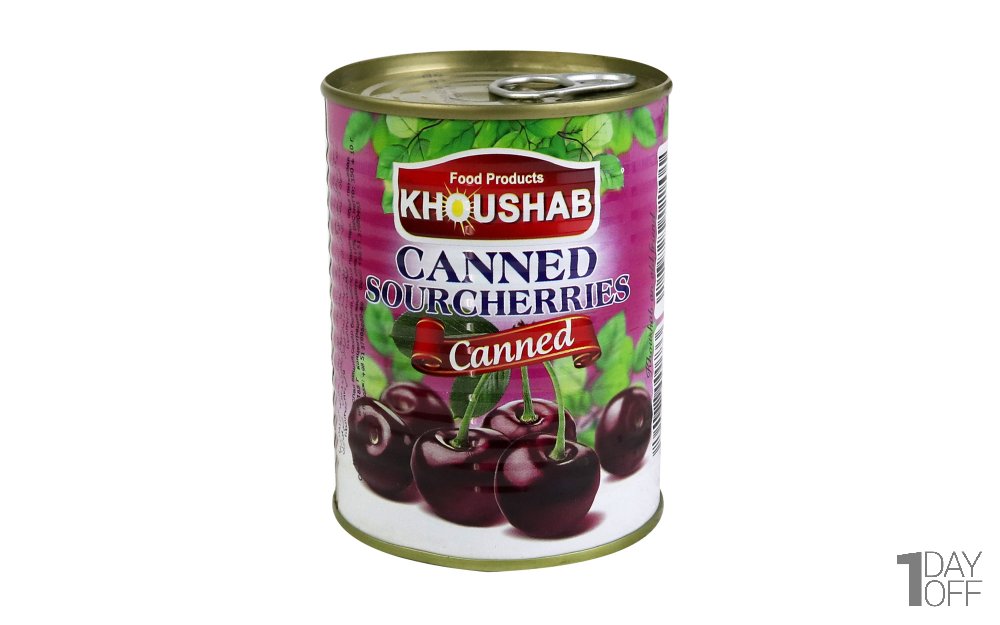 کمپوت آلبالو خوشاب مقدار 350 گرم
