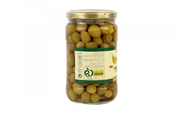 زیتون شور ممتاز طعم‌دار سبزینه تک مقدار 700 گرم