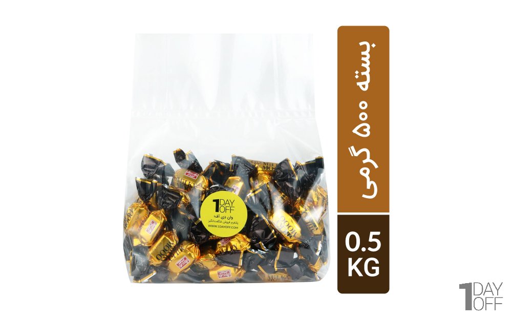 تافی با مغز کاکائو میلکی موو مقدار 500 گرم