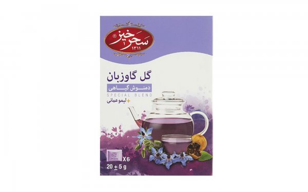 دمنوش گیاهی گل گاوزبان سحرخیز بسته 6 عددی