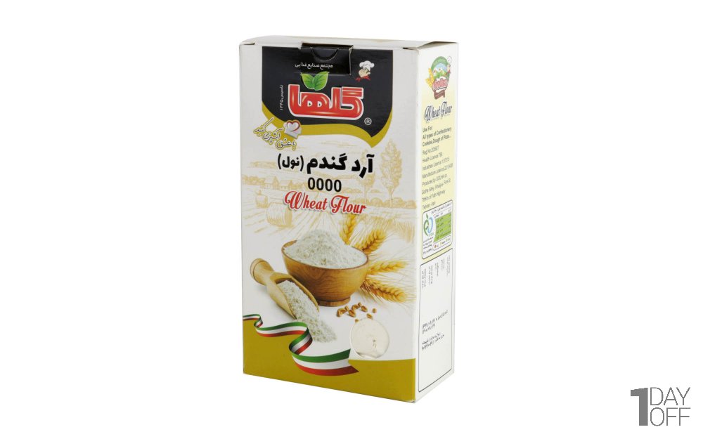 آرد سفید گندم نول گلها مقدار 500 گرم