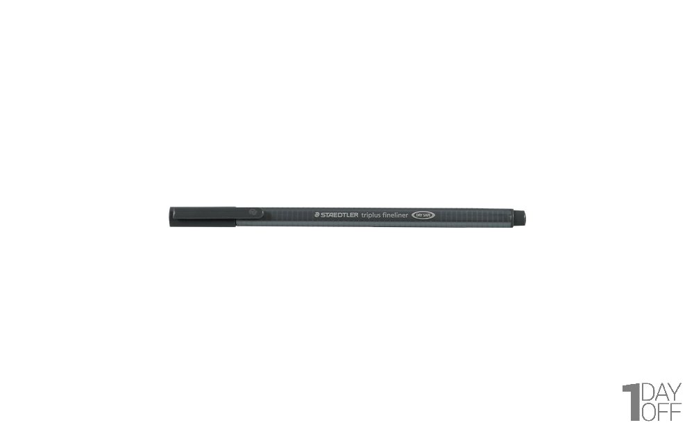 روان‌نویس استدلر (Staedtler) مدل Triplus Fineliner نوع نوک نمدی رنگ خاکستری