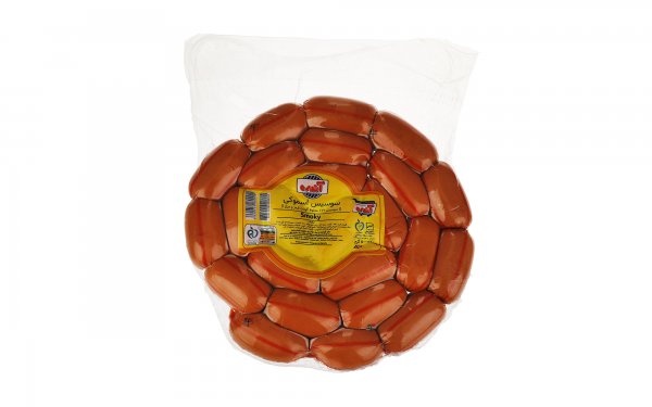 سوسیس اسموکی 70 درصد مخلوط گوشت‌ قرمز و مرغ آندره مقدار 500 گرم