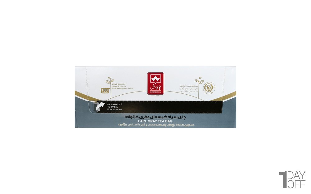 چای سیاه کیسه‌ای عطری خانواده دبش بسته 100 عددی
