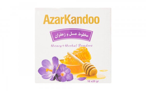 دمنوش عسل و زعفران آذرکندو بسته 10 عددی