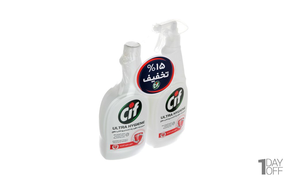 بسته 2 عددی اسپری چندمنظوره و پاک‌کننده سطوح حاوی سفیدکننده سیف مقدار هر عدد 750 میلی‌لیتر