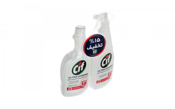 بسته 2 عددی اسپری چندمنظوره و پاک‌کننده سطوح حاوی سفیدکننده سیف مقدار هر عدد 750 میلی‌لیتر