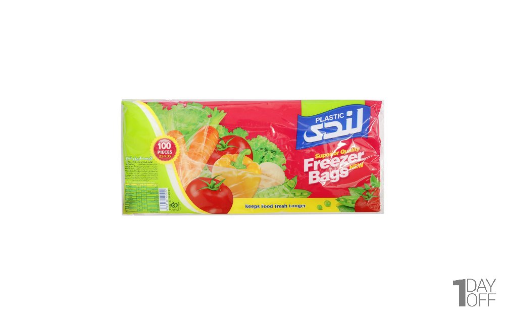 کیسه فریزر 25 در 35 سانتی‌متر لندی بسته 100 عددی