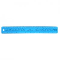 خط‌کش ژله‌ای فابر کاستل (Faber Castell)  30 سانتی‌متری رنگ آبی