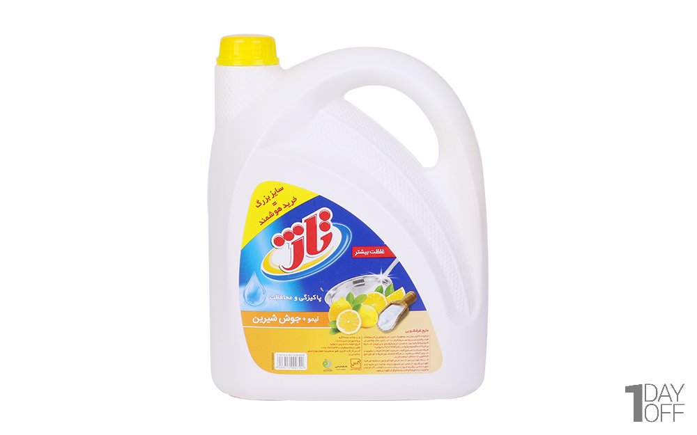 مایع ظرفشویی حاوی جوش شیرین با رایحه لیمو تاژ مقدار 3750 گرم