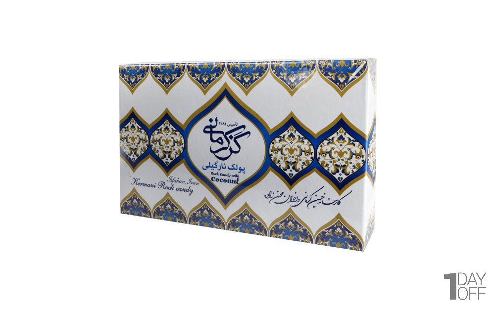 پولکی نارگیلی کرمانی مقدار 450 گرم 