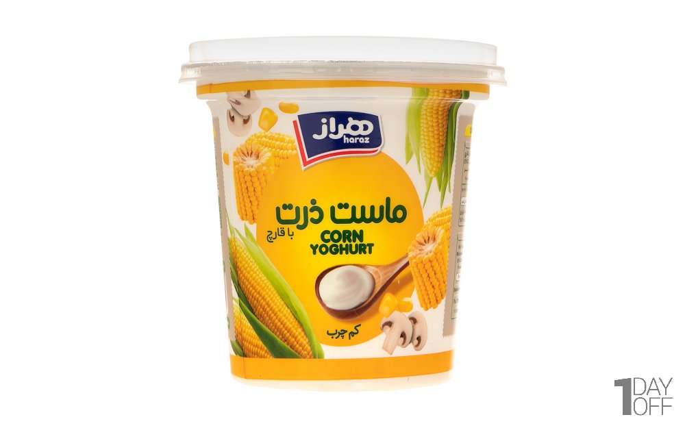 ماست ذرت با قارچ هراز مقدار 750 گرم  