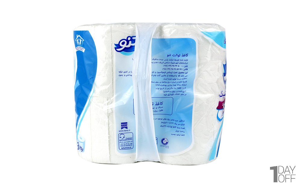 دستمال توالت سه‌لایه تنو بسته 8 رول