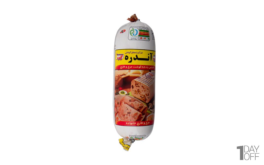 کالباس 60 درصد گوشت‌مرغ و قارچ آندره مقدار 500 گرم  