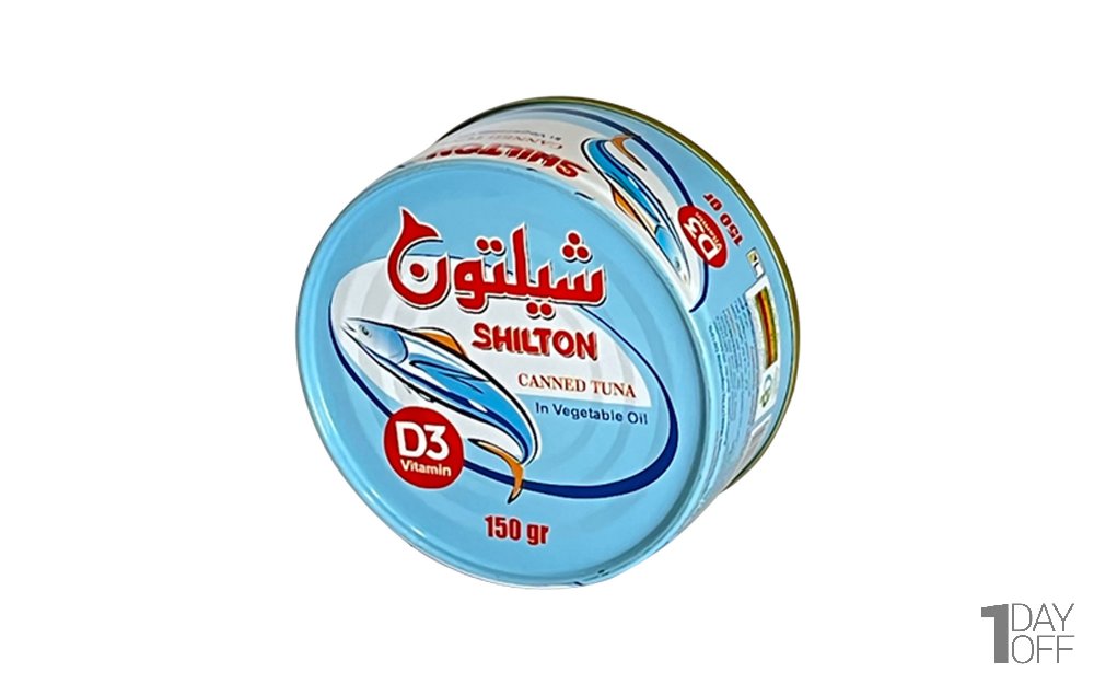 کنسرو ماهی تون در روغن گیاهی حاوی ویتامین D3 شیلتون مقدار 150 گرم 