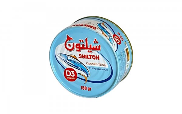 کنسرو ماهی تون در روغن گیاهی حاوی ویتامین D3 شیلتون مقدار 150 گرم 