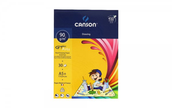دفتر نقاشی ته‌چسب کانسون (Canson) طرح پسر نقاش