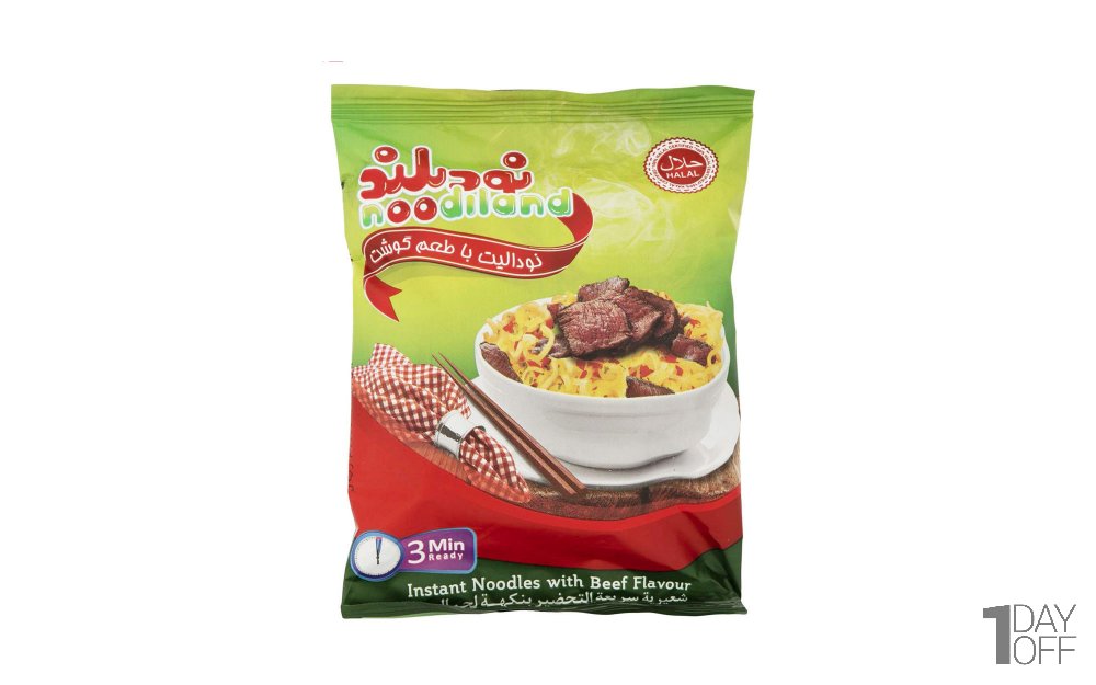 نودل با طعم گوشت نودیلند مقدار 75 گرم