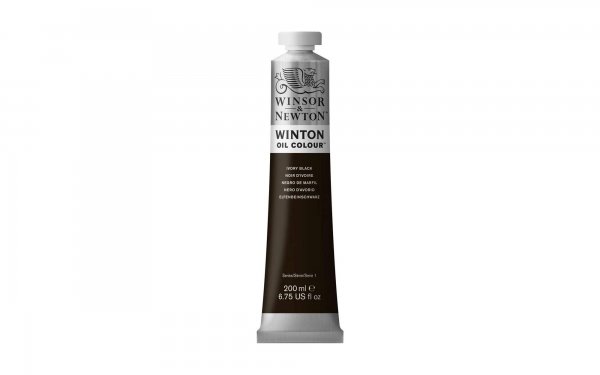 رنگ روغن وینزور (Winsor) سری Winton مقدار 200 میلی‌لیتر رنگ IVORY BLACK