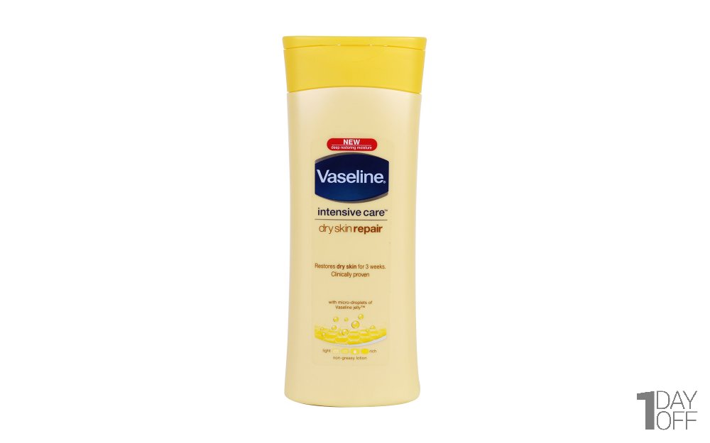 لوسیون بدن ترمیم‌کننده پوست خشکDry Skin Repair وازلین (Vaseline) مقدار 400 میلی‌لیتر