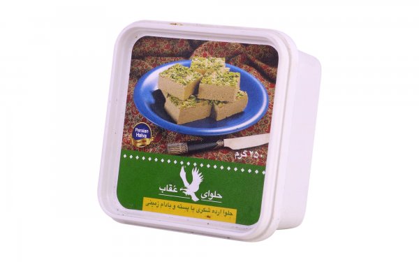 حلوا ارده شکری پسته و بادام‌زمینی عقاب مقدار 250 گرم