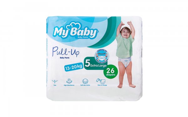 پوشک شورتی بچه مای بیبی سایز 5 بسته 26 عددی