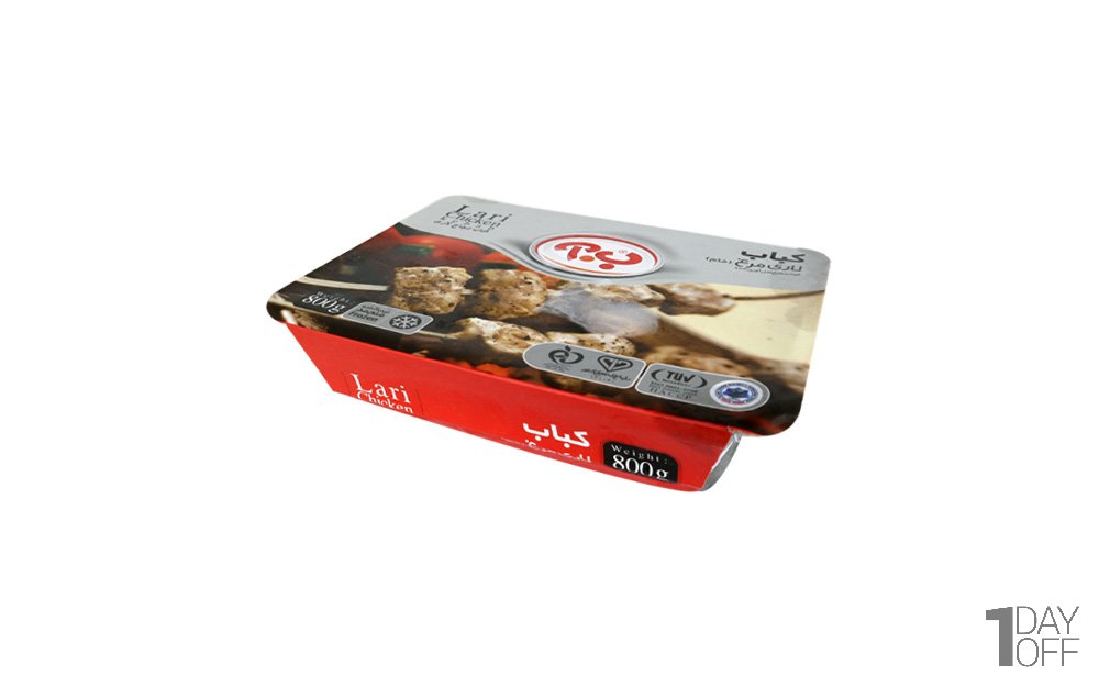 کباب لاری مرغ خام ب.آ مقدار 800 گرم