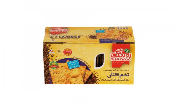 نان سنتی کاک حاوی آرد جو دوسر و تخم کتان اورنگ مقدار 350 گرم 