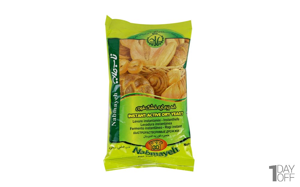 خمیرمایه خشک فوری ناب‌مایه مقدار 100 گرم
