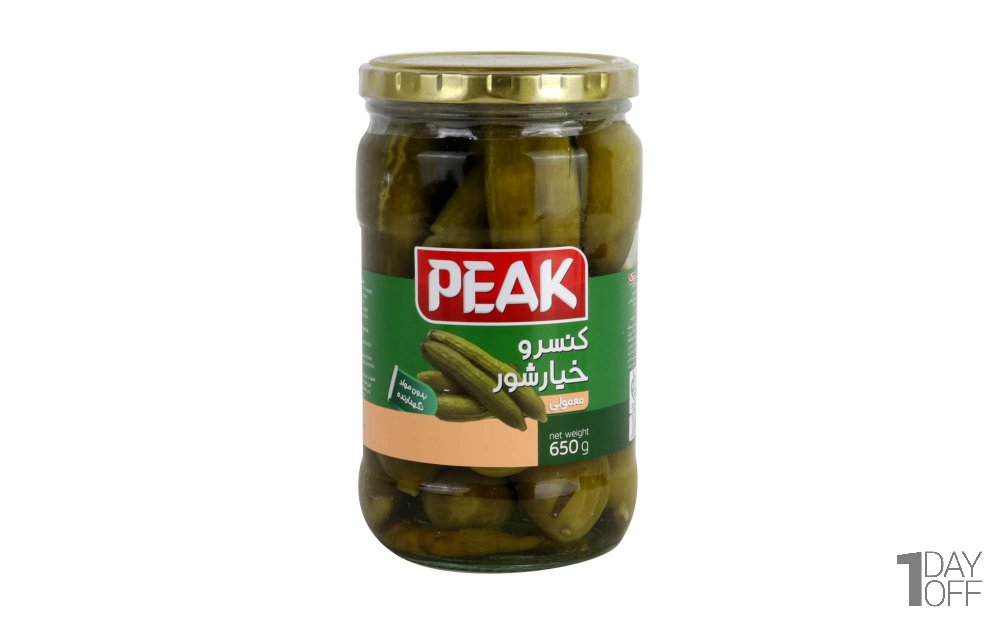 خیارشور معمولی پیک مقدار 650 گرم