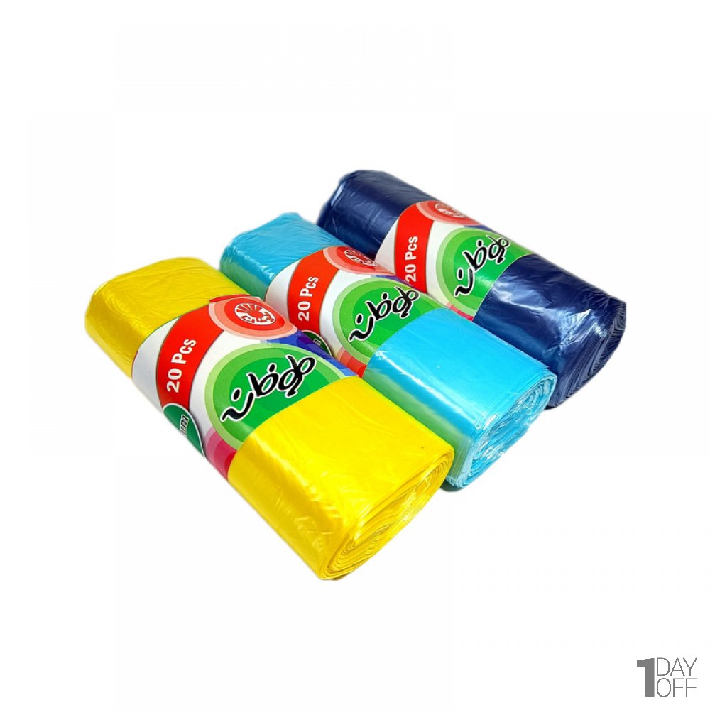 کیسه زباله سایز کوچک (55x80 سانتی‌متر) 20 عددی رولی طوفان رنگ رندوم