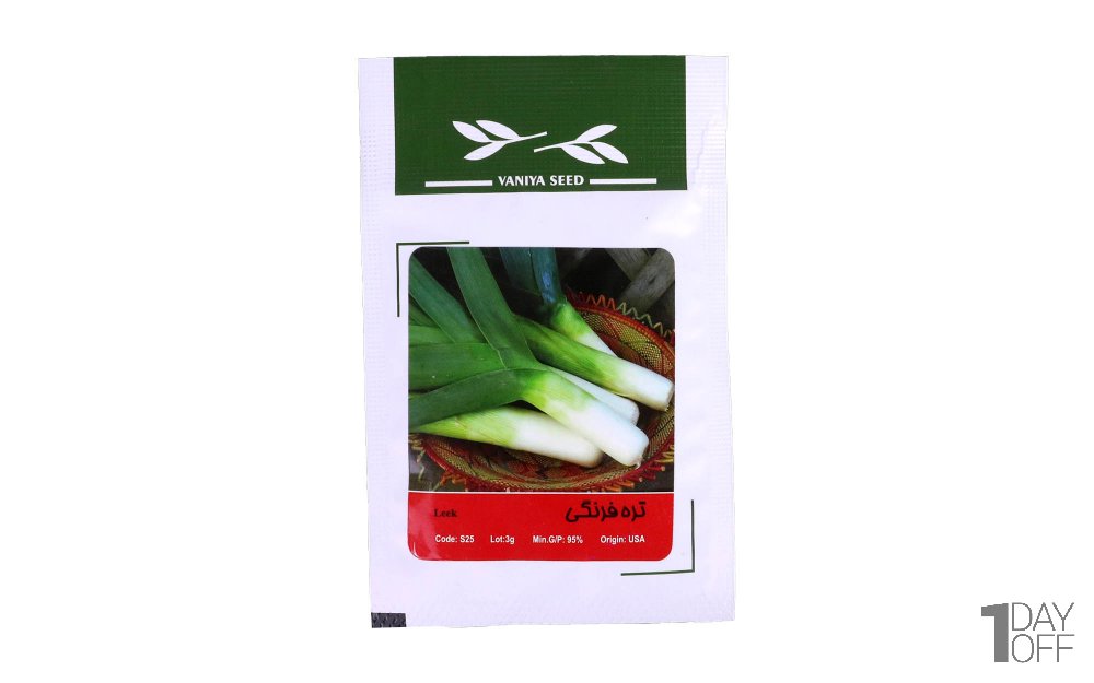 بذر تره‌فرنگی (Leek) وانیا آذر سبزینه کد S25 مقدار 3 گرم