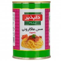 کنسرو سس ماکارونی با سویا دلپذیر مقدار 400 گرم 