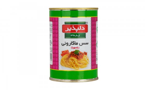 کنسرو سس ماکارونی با سویا دلپذیر مقدار 400 گرم 