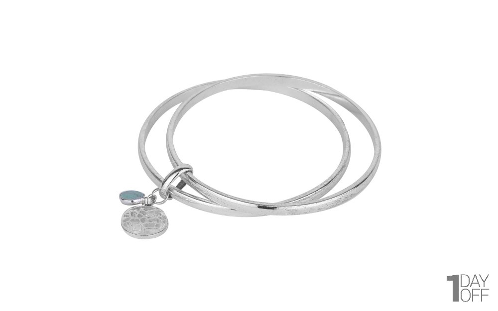  دستبند لاویسا (LOVISA) نوع Turquoise رنگ نقره‌ای