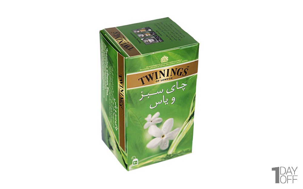 چای سبز و یاس کیسه‌ای توینینگز بسته 20 عددی