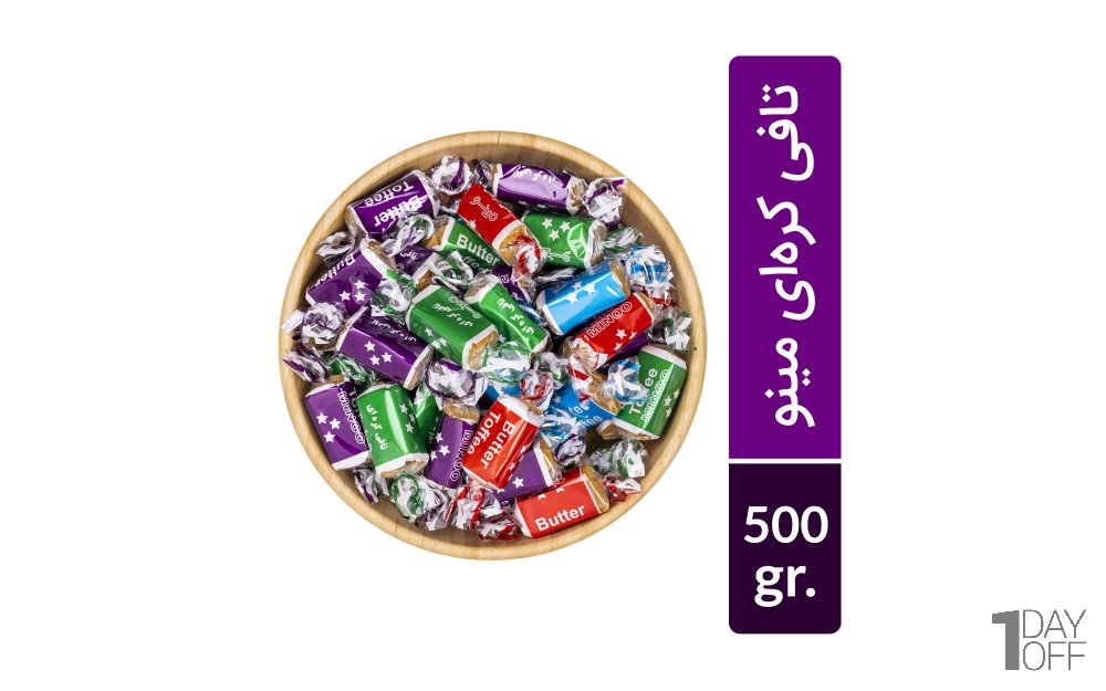 تافی کره‌ای مینو مقدار 500 گرم