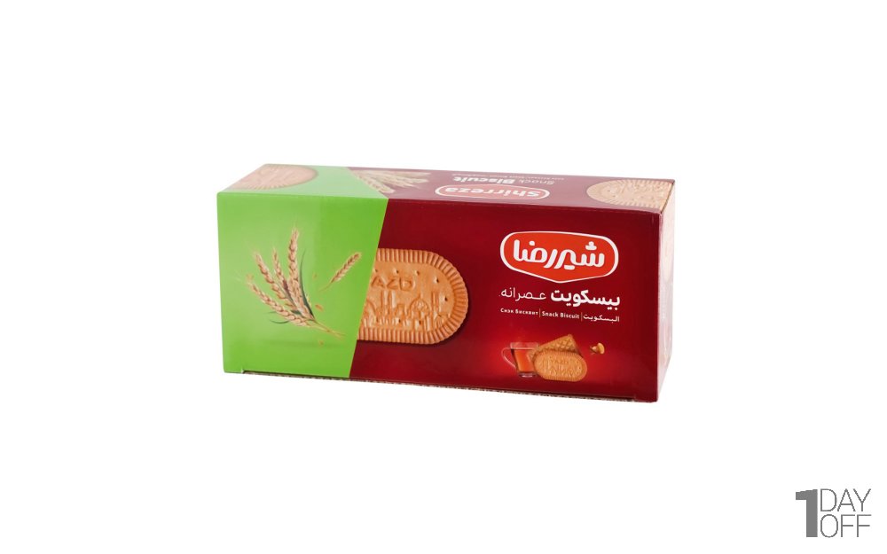 بیسکویت عصرانه شیررضا مقدار 600 گرم