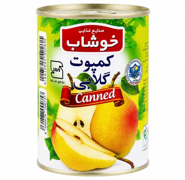 کمپوت گلابی خوشاب مقدار 350 گرم 