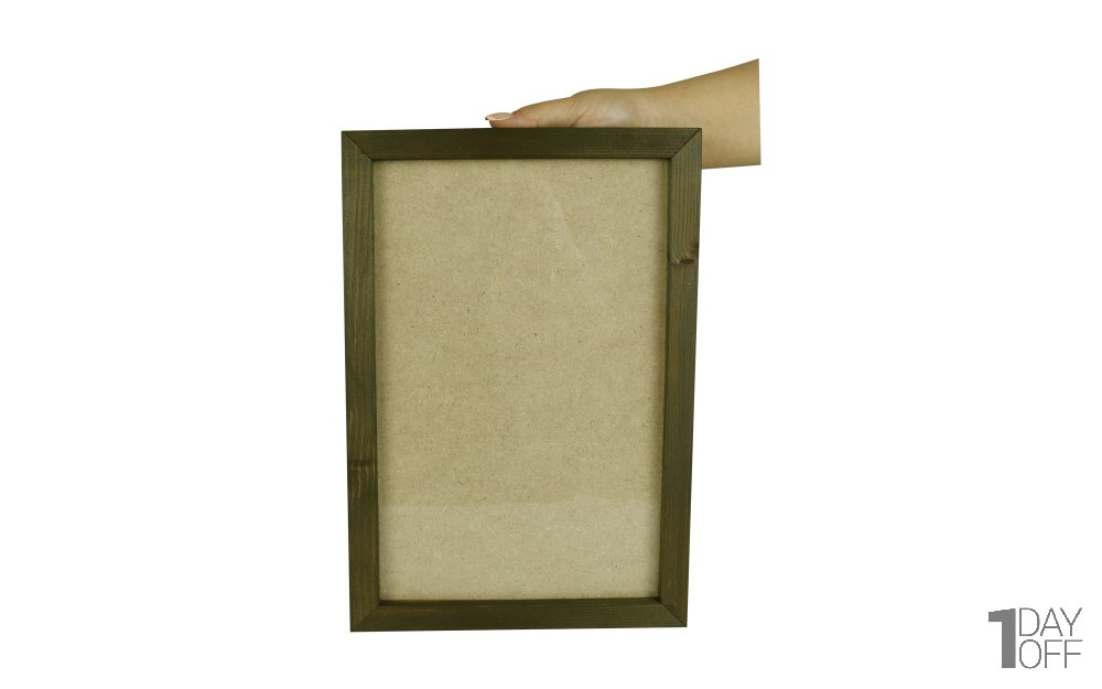 قاب عکس چوبی دست ساز ابعاد 22x32 سانتی‌متر رنگ گردویی