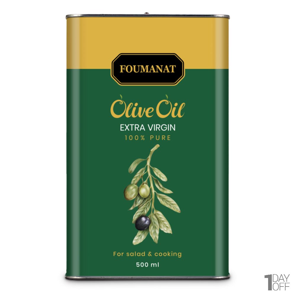 روغن زیتون فرابکر فومنات قوطی فلزی 1 لیتری