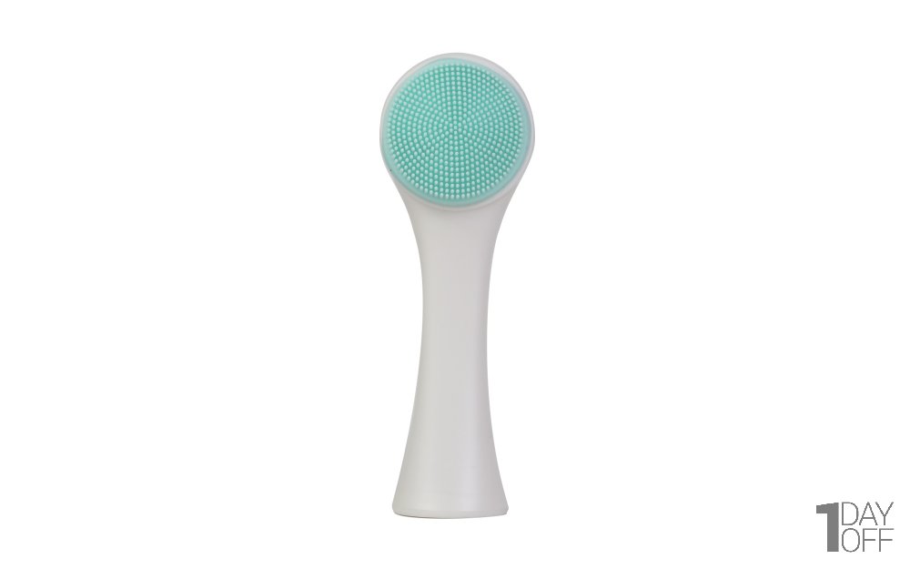 برس دستی شستشو و پاکسازی پوست صورت مدل BEAUTY SKIN رنگ سفید، سبز پاستیلی