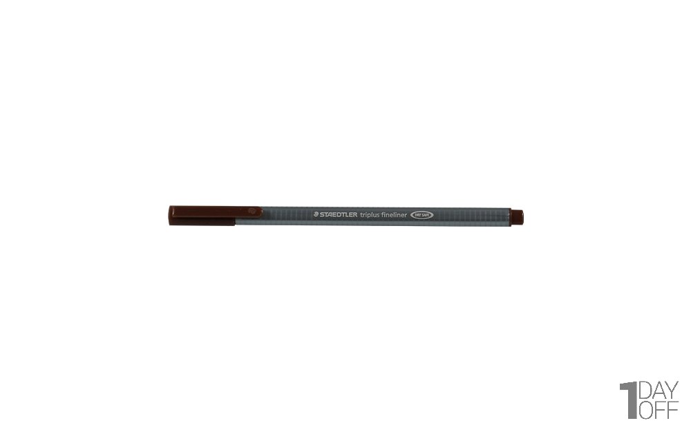 روان‌نویس استدلر (Staedtler) مدل Triplus Fineliner نوع نوک نمدی رنگ قهوه‌ای